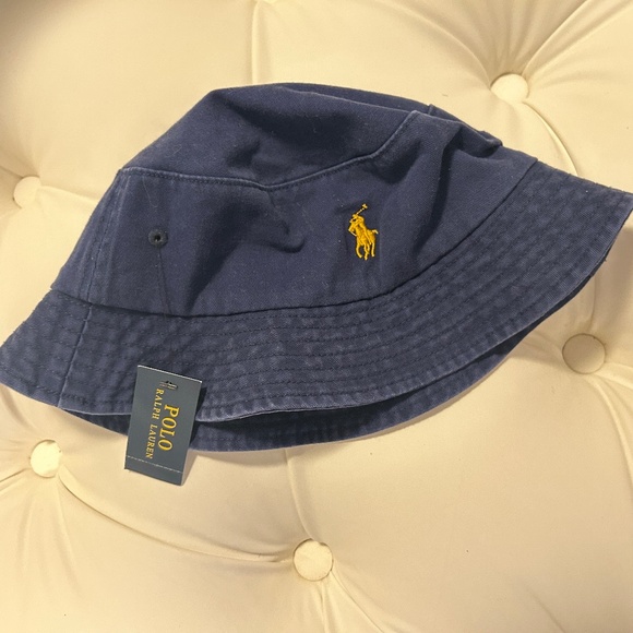 POLO RALPH LAUREN Classic Navy Bucket Hat (New with Tag) - Picture 2 of 4